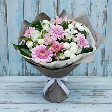 Букет цветов из:  Герберы, Альстромерии и Хризантемы #REPLACE_PRED# Вольгинский