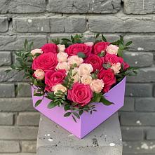 Цветочная композиция из Розы в коробке #REPLACE_PRED# Вольгинский