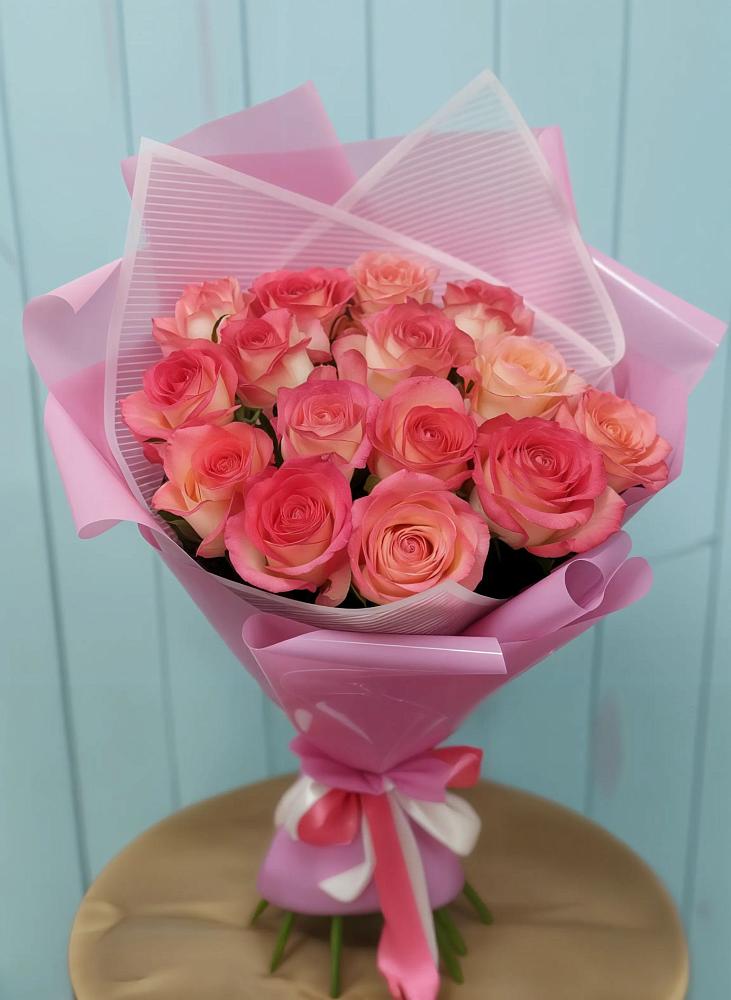 Букет 15 Розовых роз Равель в Вольгинский