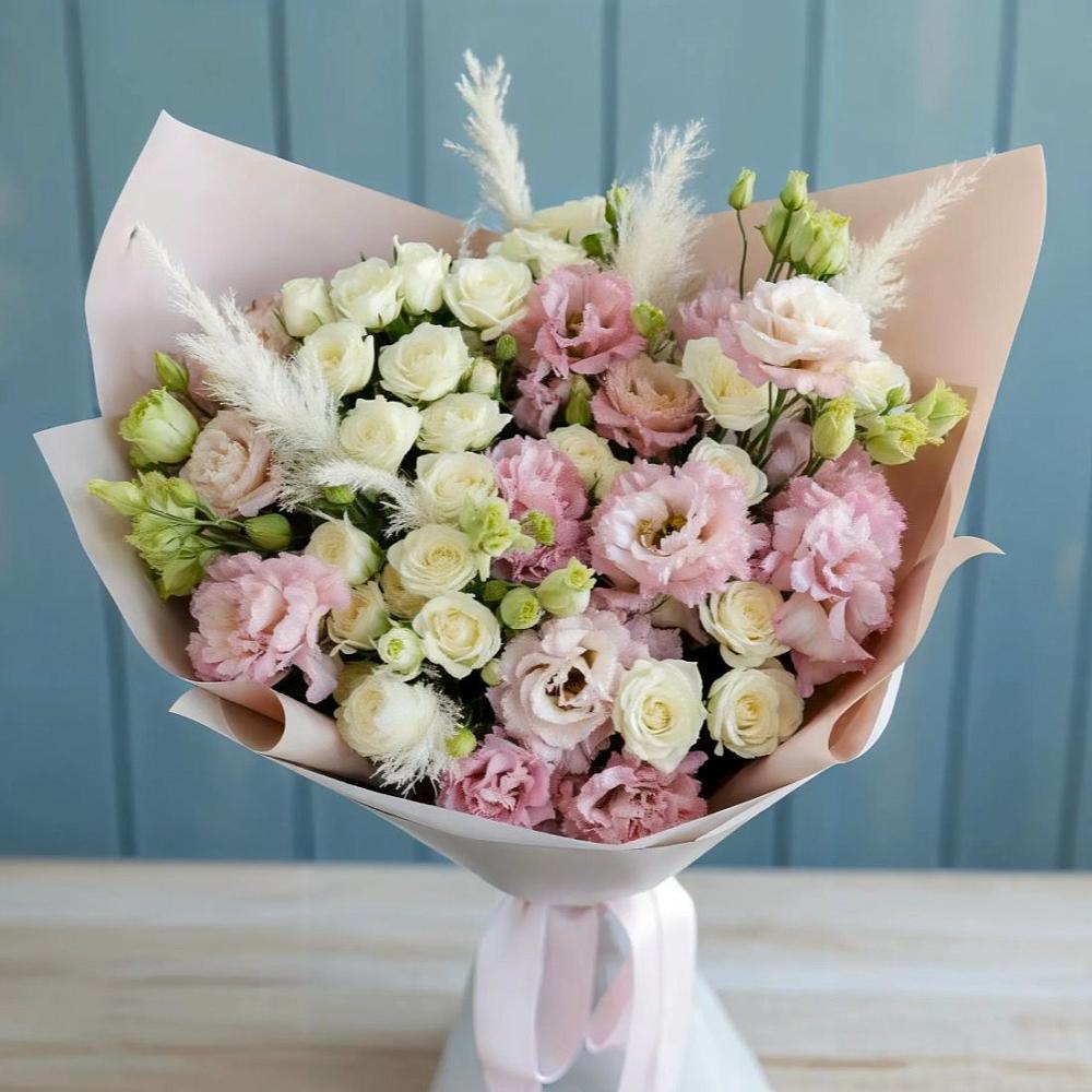 Букет цветов из: Альстромерии и Розы в Вольгинский