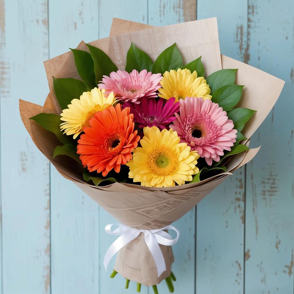Букет цветов из: Герберы в Вольгинский