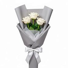 Букет 3 белые розы в Вольгинский