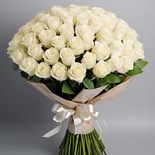 Букет 101 беля роза Белоснежка в Вольгинский