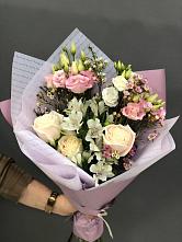 Букет цветов из:  Альстромерии, Розы и Лизиантусы #REPLACE_PRED# Вольгинский