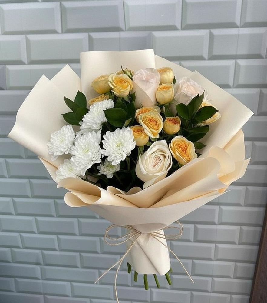 Букет цветов из: Розы и Хризантемы в Вольгинский