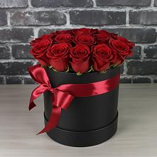 Цветочная композиция из Розы в шляпной коробке в Вольгинский