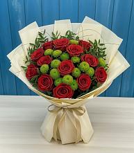 Букет цветов из:  Розы и Хризантемы #REPLACE_PRED# Вольгинский