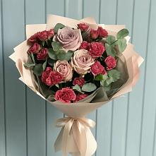 Букет цветов из:  Гвоздики и Розы в Вольгинский